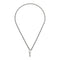 Trademark Necklace in sterling silver with key motif and Gucci trademark detail_50cm YBB796343001