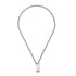 Trademark Necklace in sterling silver with padlock motif and Gucci trademark detail_50cm YBB796342001
