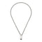 Trademark Necklace in sterling silver with padlock motif and Gucci trademark detail_50cm YBB796342001