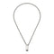 Trademark Necklace in sterling silver with padlock motif and Gucci trademark detail_50cm YBB796342001