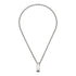 Trademark Necklace in sterling silver with padlock motif and Gucci trademark detail_50cm YBB796342001