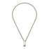 Trademark Necklace in sterling silver with padlock motif and Gucci trademark detail_50cm YBB796342001