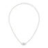 Trademark Necklace with oval tag in sterling silver_40-45cm tag 20 mm YBB797142001