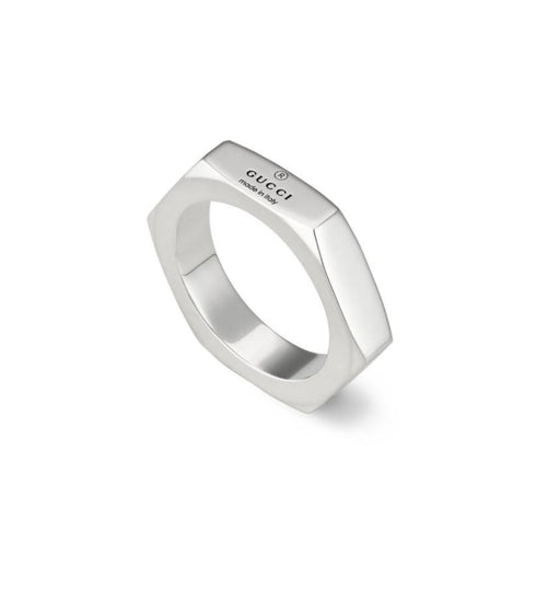 Trademark Ring in sterling silver with Gucci trademark YBC782839001