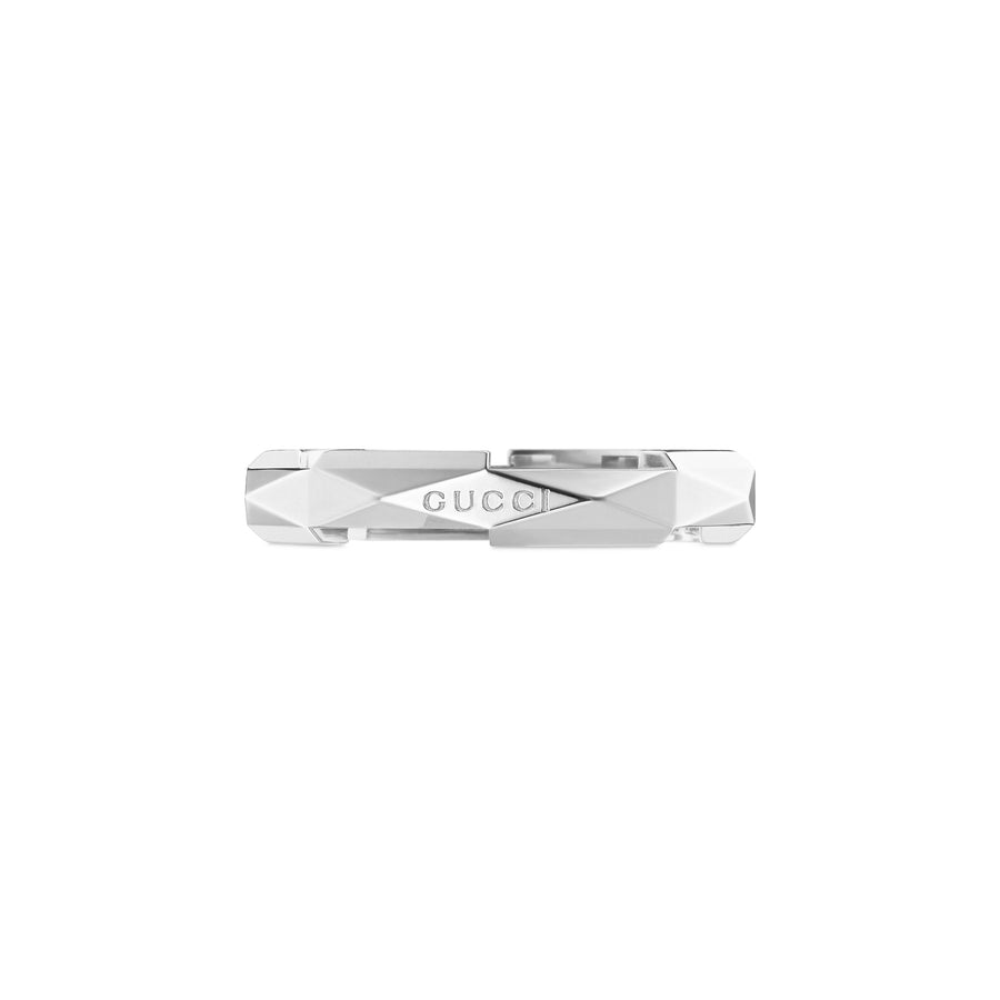 Link to love studded ring in 18kt white gold ybc662177002